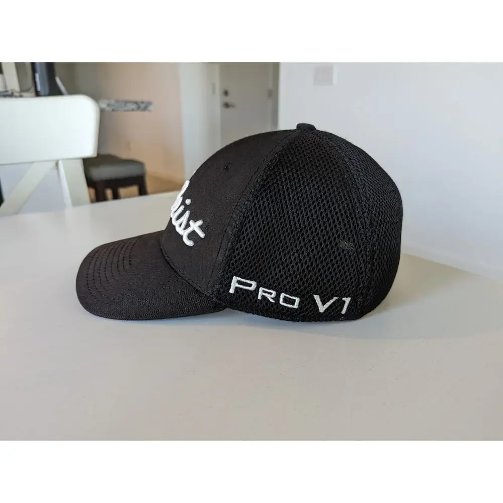 Titleist L/XL FJ Pro V1 Men's Golf Hat Cap Headwear Accessory Mesh Back Black